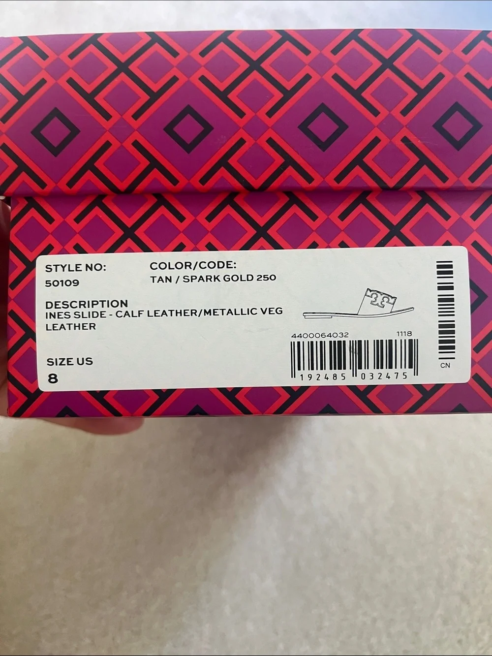 Tory Burch Ines Leather Slide Sandals
